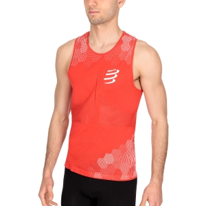Top Running Hombre Compressport Pro Racing Top  Red/White AM00129B303