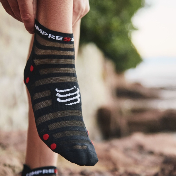 Compressport Pro Racing Ultralight Logo Running Socks Black