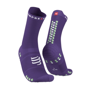 Running Socks Compressport Pro Racing V4.0 Socks  Purple/Paradise Green XU00046B367