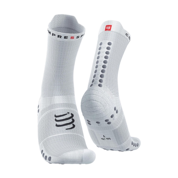 Calze Running Compressport Compressport Pro Racing V4.0 Calze  White/Alloy  White/Alloy 