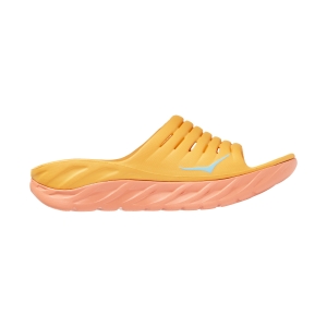 Hoka One One Ora Recovery Slide - Amber Yellow/Shell Coral