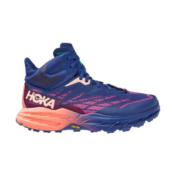 Zapatillas Outdoor Mujer Hoka Speedgoat 5 Mid GTX  Bellwether Blue/Camellia 1127919BBCML