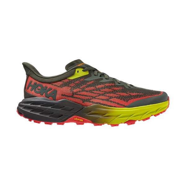 Men's Trail Running Shoes Hoka Speedgoat 5  Thyme/Fiesta 1123157TFST