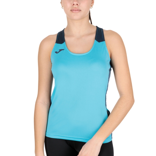 Women's Running Tank Joma Record II Tank  Fluor Turquoise/Dark Navy 901396.013