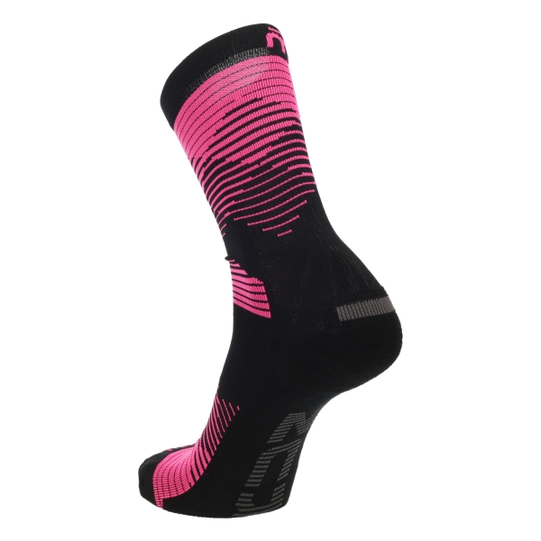 Mico Extra Dry Outlast Light Weight Socks - Nero/Fucsia Fluo