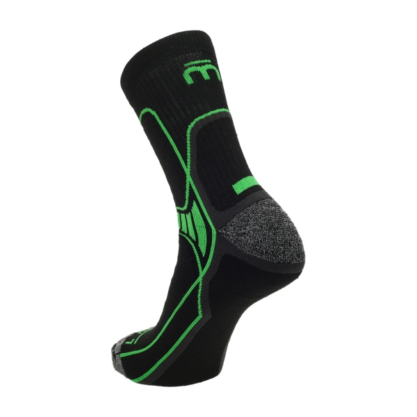 Mico X-Performance Coolmax Light Weight Socks - Nero/Verde Fluo