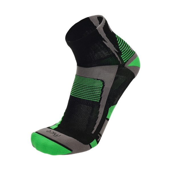 Running Socks Mico Mico XStatic Light Weight Odor Zero Socks  Nero/Verde Fluo  Nero/Verde Fluo 