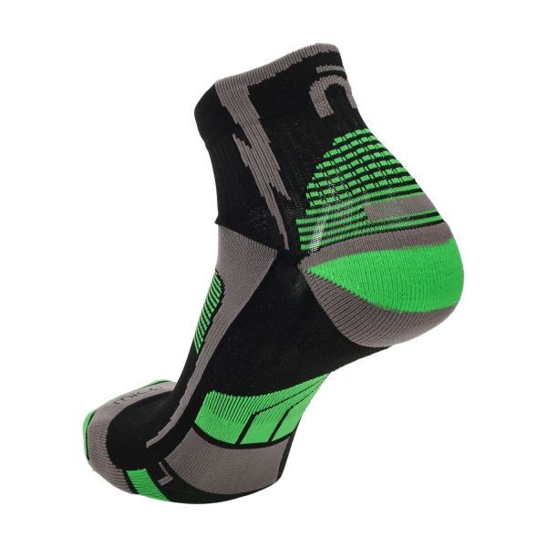 Mico X-Static Light Weight Odor Zero Socks - Nero/Verde Fluo