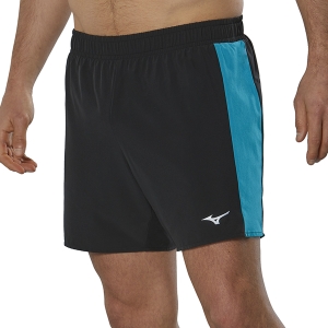 Men's Running Shorts Mizuno Alpha 5.5in Shorts  Black/Algiers Blue J2GB215592