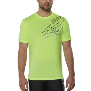 Men's Running T-Shirt Mizuno Core Graphic TShirt  Neo Lime J2GA205737