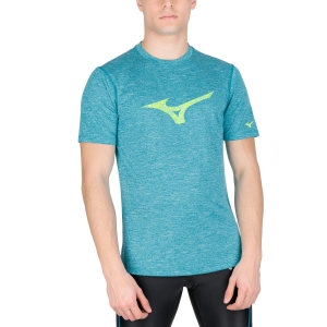 Men's Running T-Shirt Mizuno Core Ribbed TShirt  Algiers Blue J2GA205627