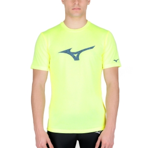 Men's Running T-Shirt Mizuno Core Ribbed TShirt  Neo Lime J2GA205637