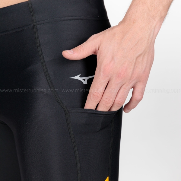 Mizuno Core Tights - Black/Racing Yellow