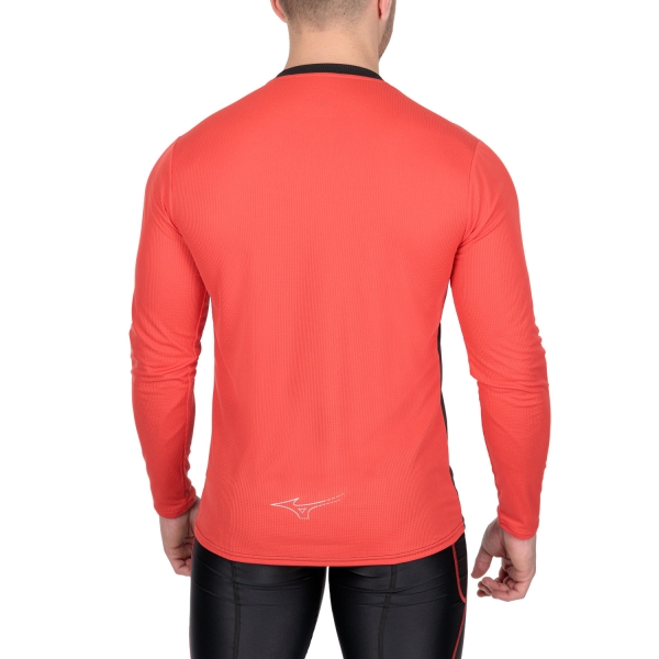Mizuno Dryaeroflow Shirt - Black/Fiery Red