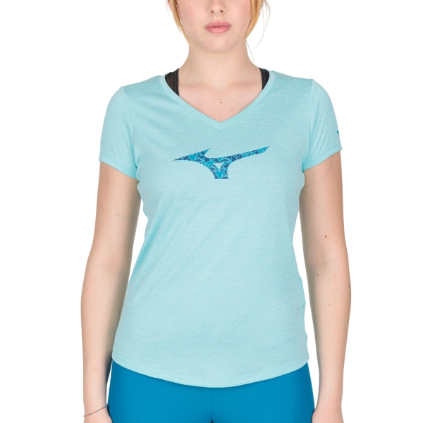 Maglietta Running Donna Mizuno Mizuno Impulse Core Logo Maglietta  Angel Blue  Angel Blue 