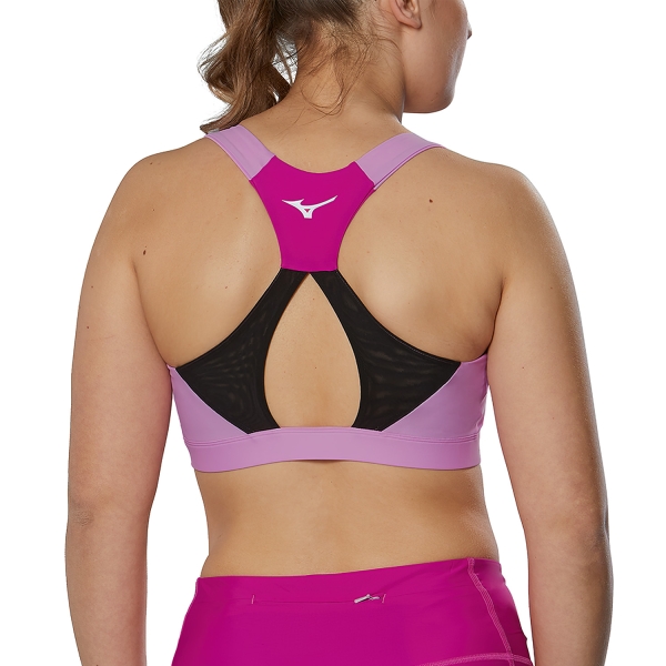 Mizuno Logo Sports Bra - Pink Peacock
