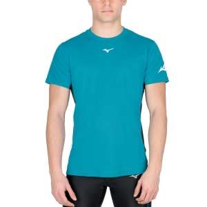 Men's Running T-Shirt Mizuno Sun Protect TShirt  Algiers Blue J2GA102220