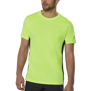 Men's Running T-Shirt Mizuno Sun Protect TShirt  Neo Lime J2GA102237