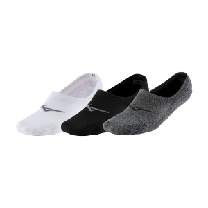 Running Socks Mizuno Super x 3 Socks  White/Black/Grey J2GX0055Z77