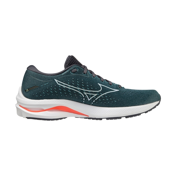 Mizuno Wave Rider 25 - Smoke Blue/White/Neo Lime