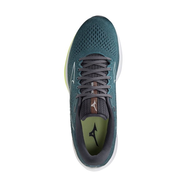 Mizuno Wave Rider 25 - Smoke Blue/White/Neo Lime
