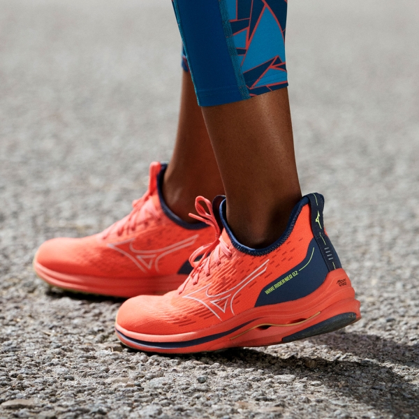 Mizuno Wave Rider Neo 2 - Neon Flame/White/Vintage Indigo