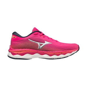 Zapatillas Running Neutras Mujer Mizuno Wave Sky 5  Pink Peacock/Silver/Hot Coral J1GD210208