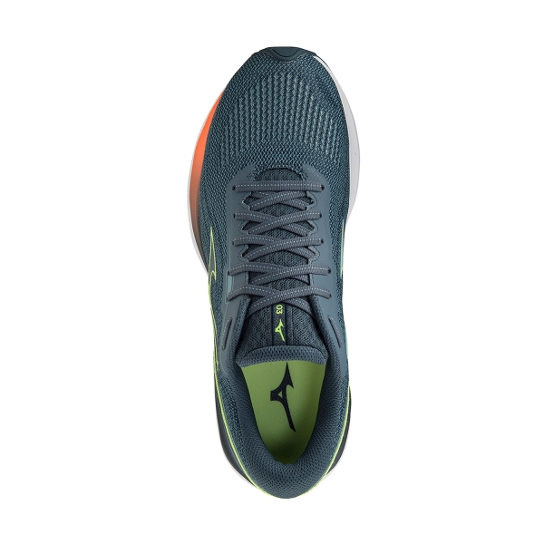 Mizuno Wave Skyrise 3 - Smoke Blue/Neo Lime/Neon Flame
