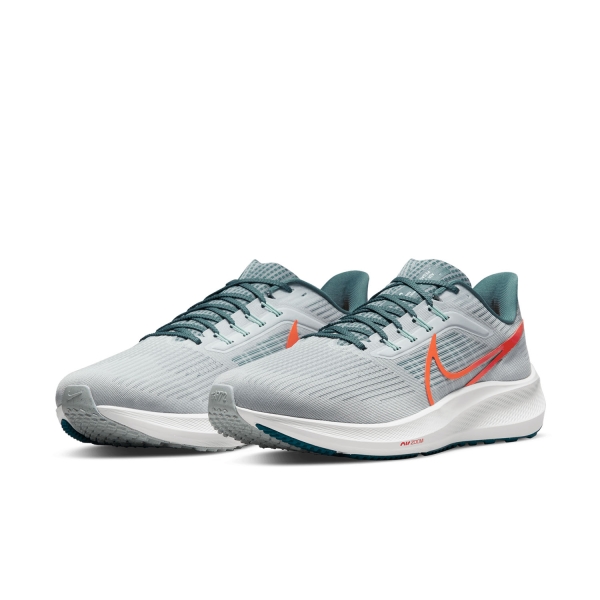 Nike Air Zoom Pegasus 39 Extra Wide - Pure Platinum/Total Orange/Mineral Slate