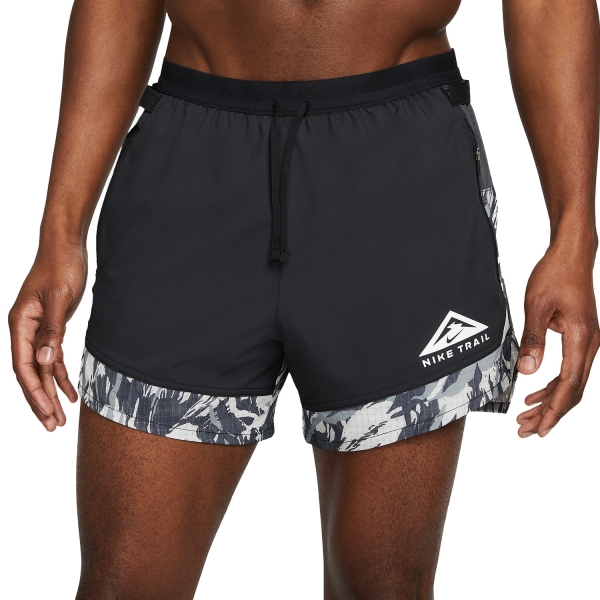 Nike Dri-FIT Flex Stride 5in Shorts - Black/Dark Smoke Grey/White