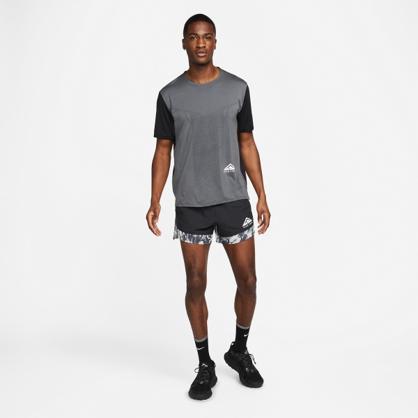 Nike Dri-FIT Flex Stride 5in Shorts - Black/Dark Smoke Grey/White