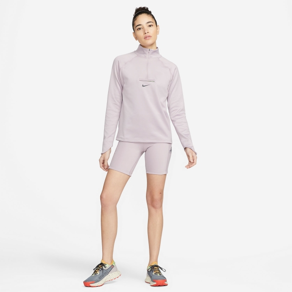 Nike Dri-FIT Element Logo Maglia - Plum Fog/Lime Glow/Black