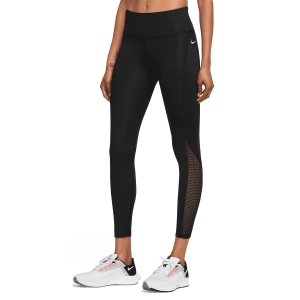 Women's Running Tights Nike DriFIT Fast 7/8 Tights  Black/Reflective/Silver DM7723010