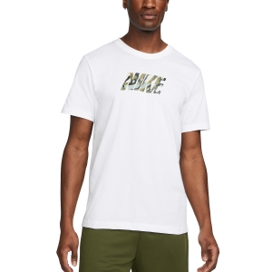 Men's Training T-Shirt Nike DriFIT Logo TShirt  White DM6236100