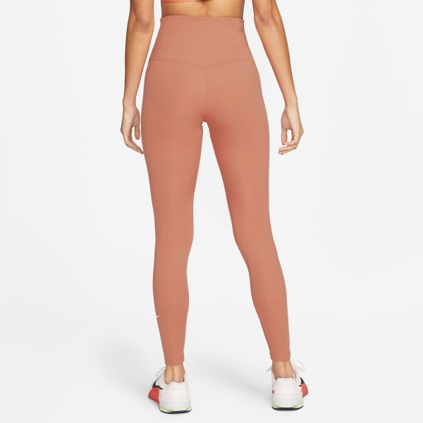 Nike Dri-FIT One Tights - Madder Root/White