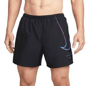 Men's Running Shorts Nike DriFIT Run Division 5in Shorts  Black/Medium Blue DM4807010