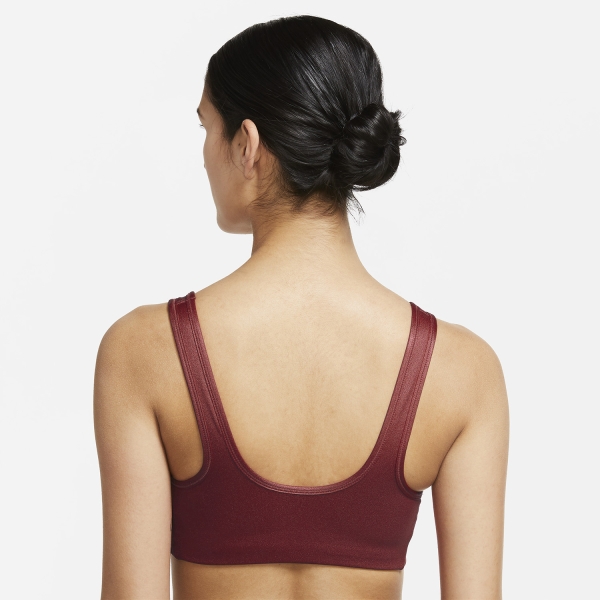 Nike Dri-FIT Shine Sports Bra - Mystic Hibiscus/White