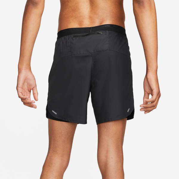 Nike Dri-FIT Stride 2 in 1 7in Pantaloncini - Black/Reflective Silver