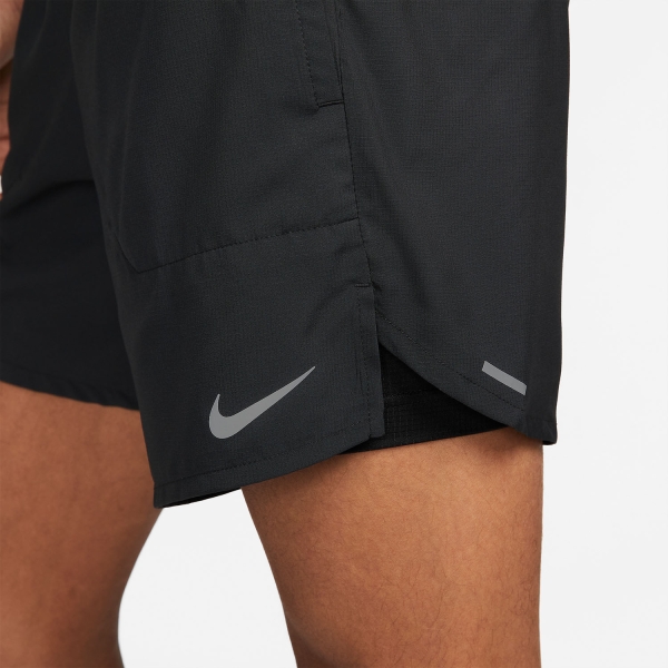 Nike Dri-FIT Stride 2 in 1 7in Shorts - Black/Reflective Silver