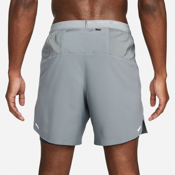 Nike Dri-FIT Stride 2 in 1 7in Shorts - Smoke Grey/Reflective Silver