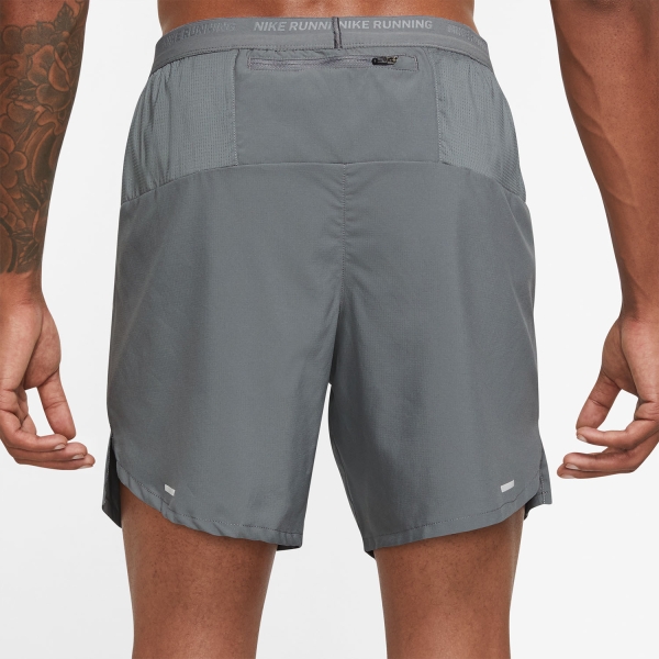 Nike Dri-FIT Stride 7in Shorts - Smoke Grey/Black/Reflective Silver