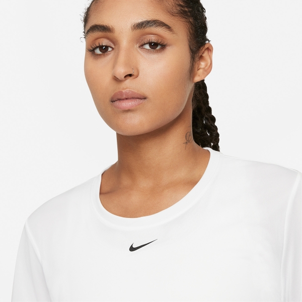 Nike One Dri-FIT Logo Women's Training T-Shirt - White/Black