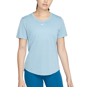Camisetas Fitness y Training Mujer Nike One DriFIT Logo Camiseta  Worn Blue/White DD0638494