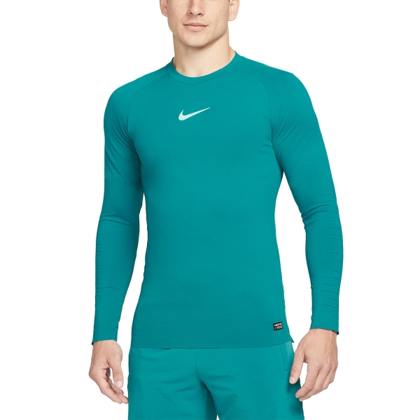 Men's Training Shirt Nike Pro DriFIT Logo Shirt  Bright Spruce/Black/Dynamic Turquoise DM5531367