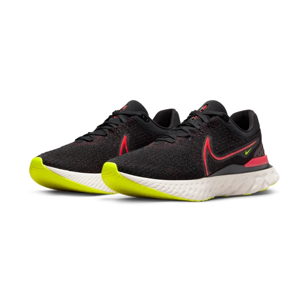 Nike React Infinity Run Flyknit 3 - Black/Siren/Red/Team Volt