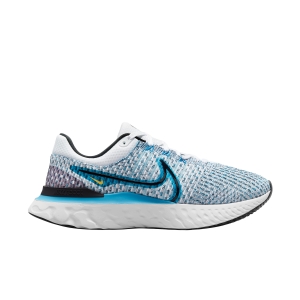 Men's Neutral Running Shoes Nike React Infinity Run Flyknit 3  White/Black/Blue Orbit/Chlorine Blue DH5392102
