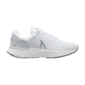 Women's Neutral Running Shoes Nike React Miler 3  White/Pure Platinum DD0491100