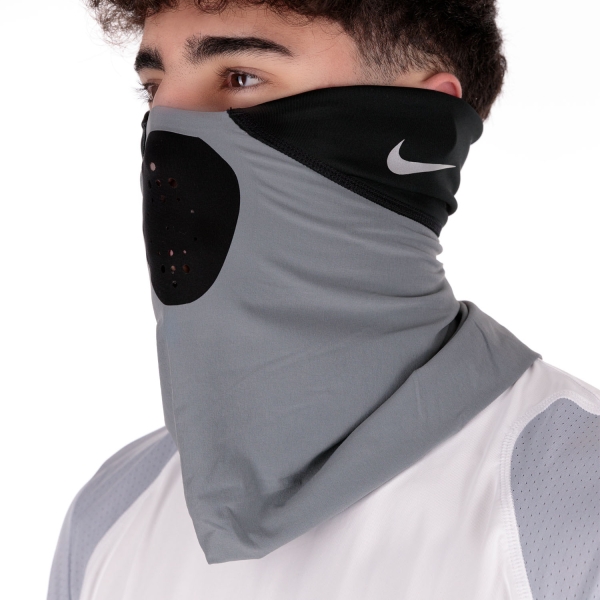 Nike Shield Phenom Calentador de Cuello - Smoke Grey/Black/Silver