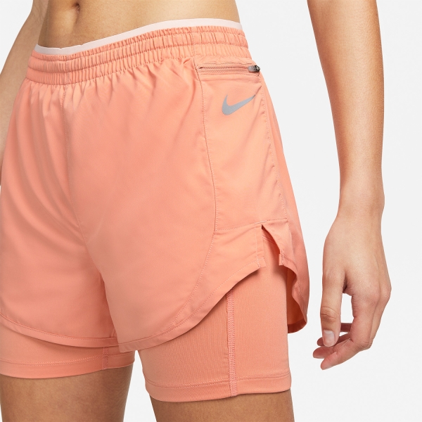 Nike Tempo Luxe 2 in 1 3in Shorts - Light Madder Root/Reflective Silver