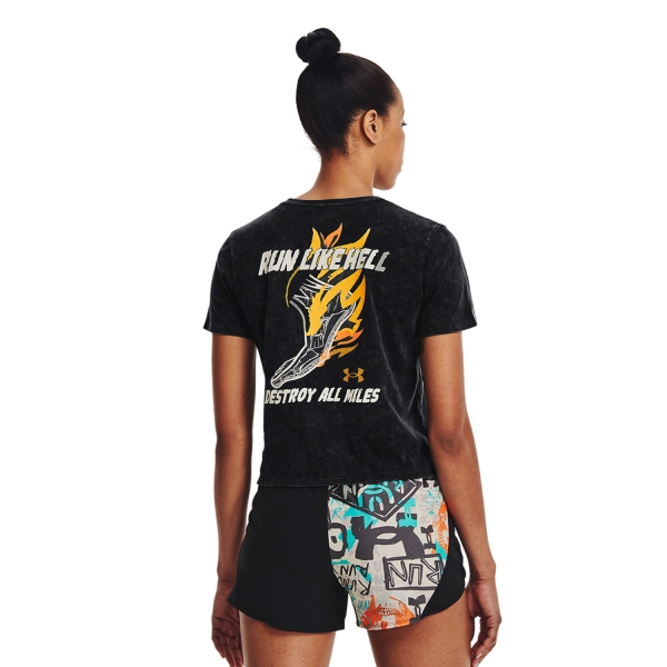 Under Armour Destroy All Miles Graphic Camiseta - Black/White